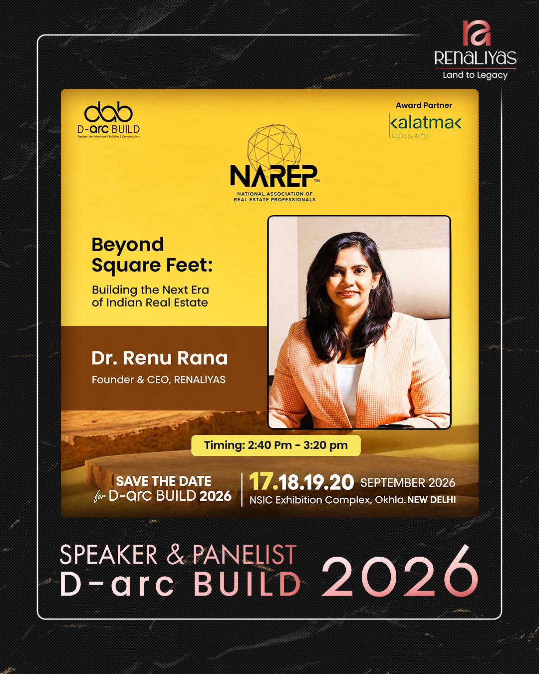 Speaker and panelist d-arc build 2026